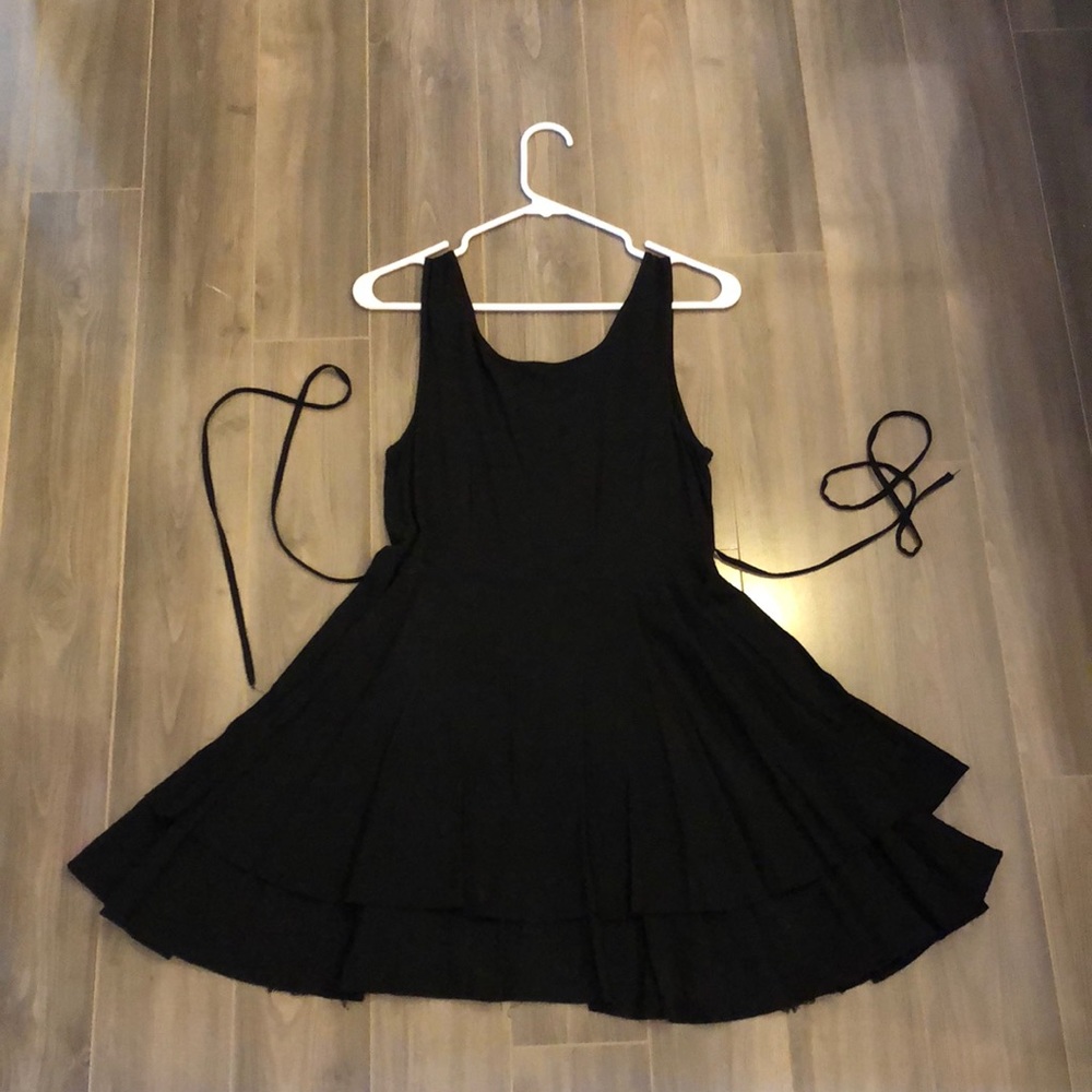Black A-Line mini dress